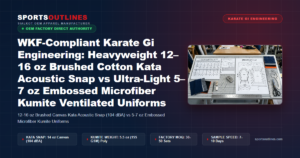 WKF-Compliant Karate Gi Engineering: Heavyweight 12–16 oz Brushed Cotton Kata Acoustic Snap vs Ultra-Light 5–7 oz Embossed Microfiber Kumite Ventilated Uniforms - Sports Outlines Sialkot Manufacturer