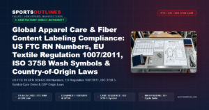 Global Apparel Care & Fiber Content Labeling Compliance: US FTC RN Numbers, EU Textile Regulation 1007/2011, ISO 3758 Wash Symbols & Country-of-Origin Laws - Sports Outlines Sialkot Manufacturer