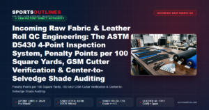 Incoming Raw Fabric & Leather Roll QC Engineering: The ASTM D5430 4-Point Inspection System, Penalty Points per 100 Square Yards, GSM Cutter Verification & Center-to-Selvedge Shade Auditing - Sports Outlines Sialkot Manufacturer