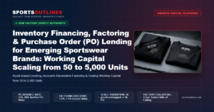 Inventory Financing, Factoring & Purchase Order (PO) Lending for Emerging Sportswear Brands: Working Capital Scaling from 50 to 5,000 Units - Sports Outlines Sialkot Manufacturer