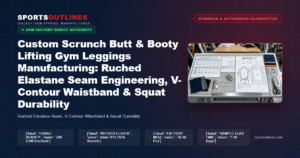 Custom Scrunch Butt & Booty Lifting Gym Leggings Manufacturing: Ruched Elastane Seam Engineering, V-Contour Waistband & Squat Durability - Sports Outlines Sialkot Manufacturer