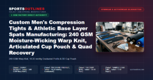 Custom Men's Compression Tights & Athletic Base Layer Spats Manufacturing: 240 GSM Moisture-Wicking Warp Knit, Articulated Cup Pouch & Quad Recovery - Sports Outlines Sialkot Manufacturer