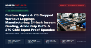 Custom Capris & 7/8 Cropped Workout Leggings Manufacturing: 24-Inch Inseam Grading, Ankle Grip Cuffs & 270 GSM Squat-Proof Spandex - Sports Outlines Sialkot Manufacturer