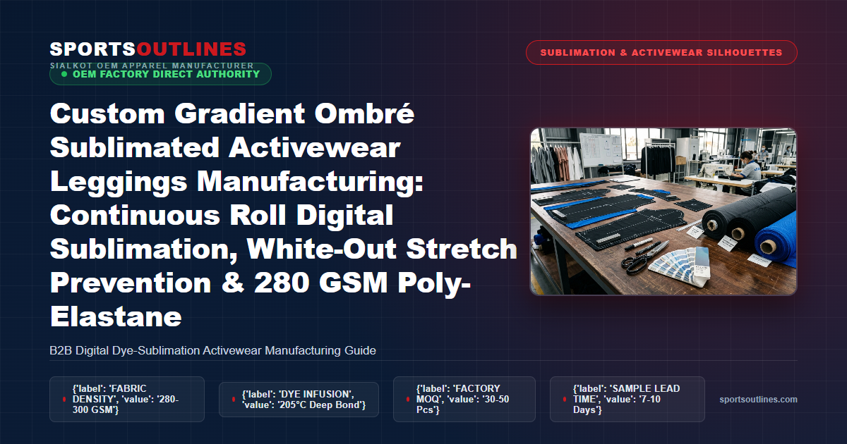 Custom Gradient Ombre Sublimated Activewear Leggings Manufacturing Guide
