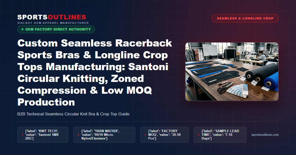 Custom Seamless Racerback Sports Bras and Longline Crop Tops Manufacturing Blueprint