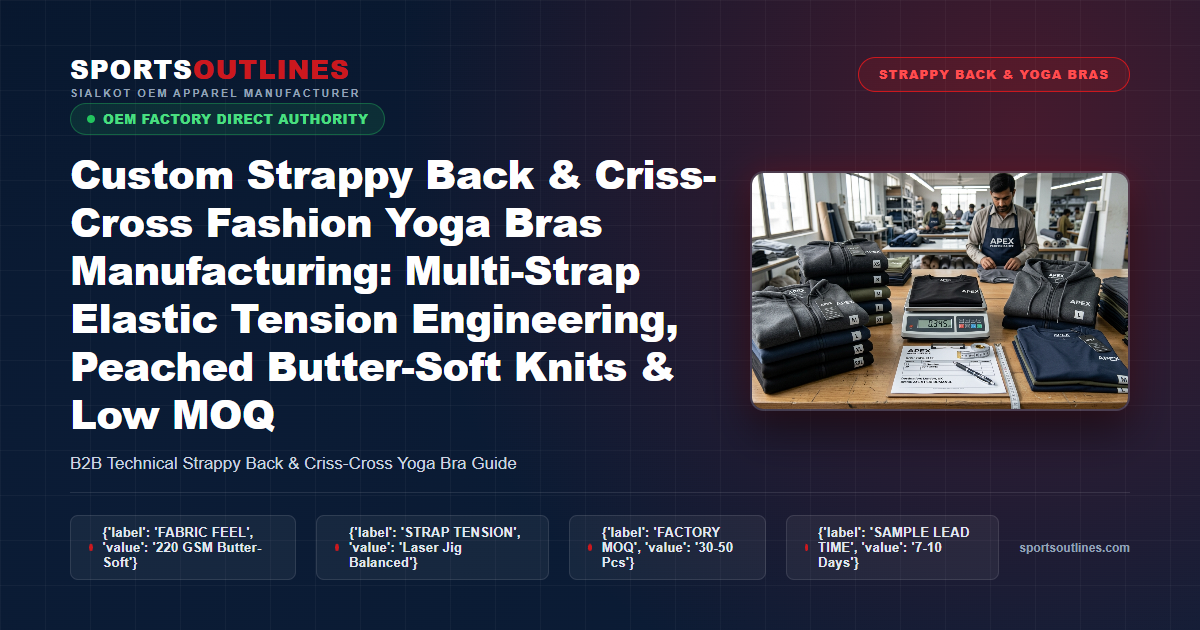 Custom Strappy Back and Criss-Cross Fashion Yoga Bras Manufacturing Blueprint