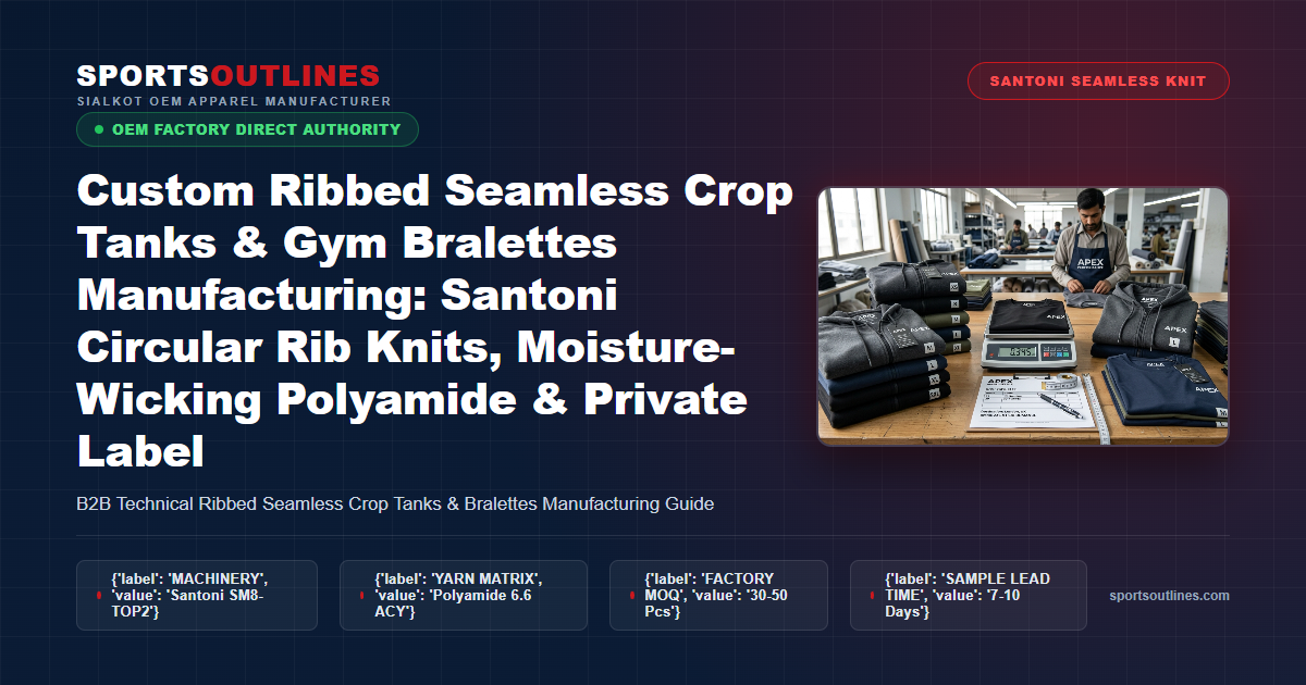 Custom Ribbed Seamless Crop Tanks and Gym Bralettes Manufacturing Blueprint