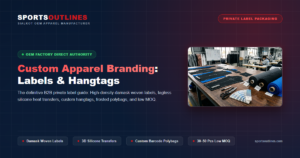 Custom Apparel Branding: The B2B Guide to Woven Labels, Heat Transfers, Hangtags & Polybags - Sports Outlines Sialkot