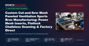 Custom Cut-and-Sew Mesh Paneled Ventilation Sports Bras Manufacturing: Power Mesh Inserts, Flatlock Chafeless Seaming & Factory Direct - Sports Outlines Sialkot Manufacturer