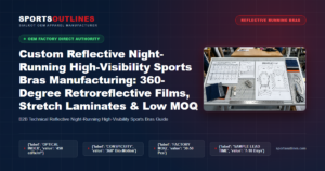 Custom Reflective Night-Running High-Visibility Sports Bras Manufacturing: 360-Degree Retroreflective Films, Stretch Laminates & Low MOQ - Sports Outlines Sialkot Manufacturer