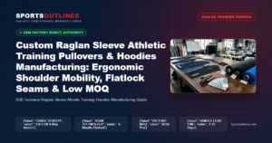 Custom Raglan Sleeve Athletic Training Pullovers & Hoodies Manufacturing: Ergonomic Shoulder Mobility, Flatlock Seams & Low MOQ - Sports Outlines Sialkot Manufacturer