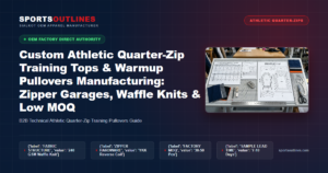 Custom Athletic Quarter-Zip Training Tops & Warmup Pullovers Manufacturing: Zipper Garages, Waffle Knits & Low MOQ - Sports Outlines Sialkot Manufacturer