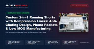 Custom 2-in-1 Running Shorts with Compression Liners: Anti-Chafing Design, Phone Pockets & Low MOQ Manufacturing - Sports Outlines Sialkot Manufacturer