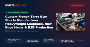 Custom French Terry Gym Shorts Manufacturer: Heavyweight Loopback, Raw-Edge Hems & B2B Production - Sports Outlines Sialkot Manufacturer