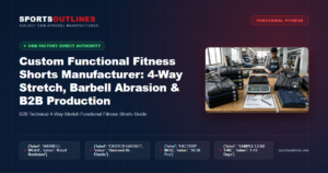 Custom Functional Fitness Shorts Manufacturer: 4-Way Stretch, Barbell Abrasion & B2B Production - Sports Outlines Sialkot Manufacturer