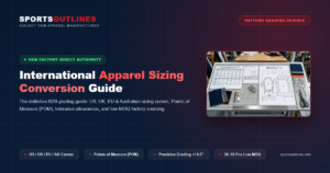 International Apparel Sizing Conversion Guide: Grading Curves for US, UK, EU & Australian Activewear - Sports Outlines Sialkot