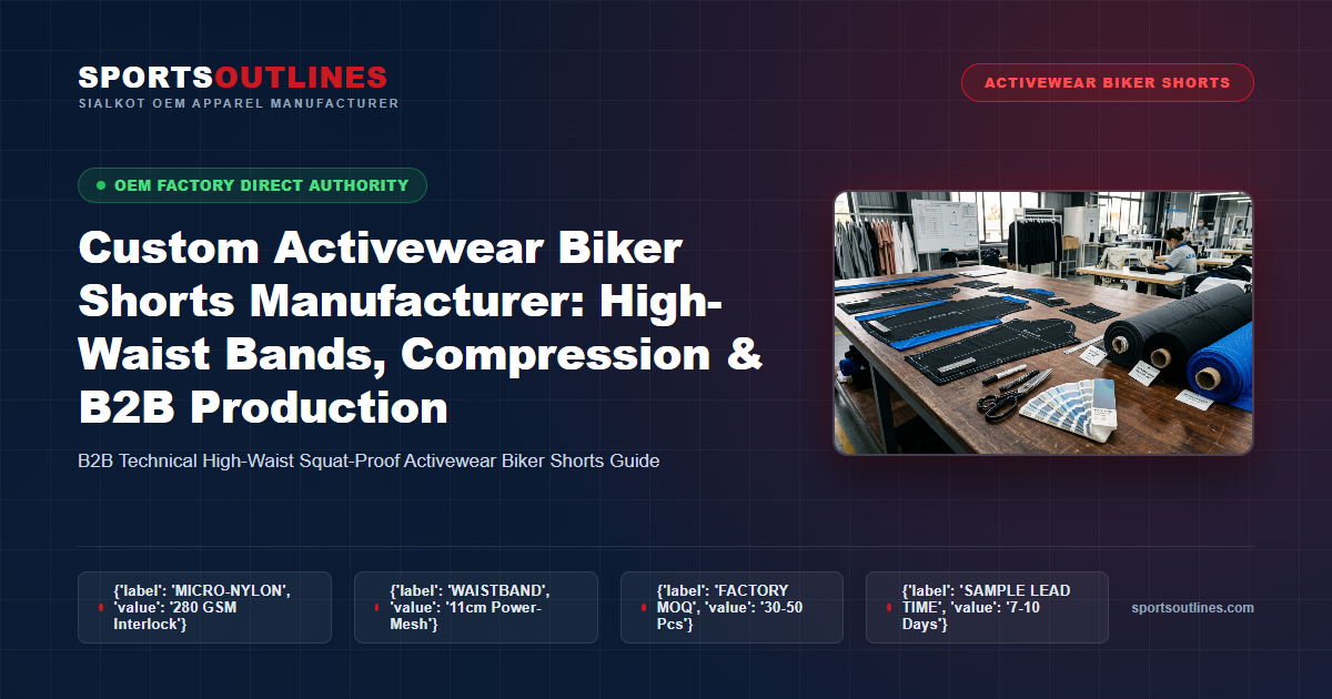Read more about the article Custom Activewear Biker Shorts Manufacturer: High-Waist Bands, Compression & B2B Production