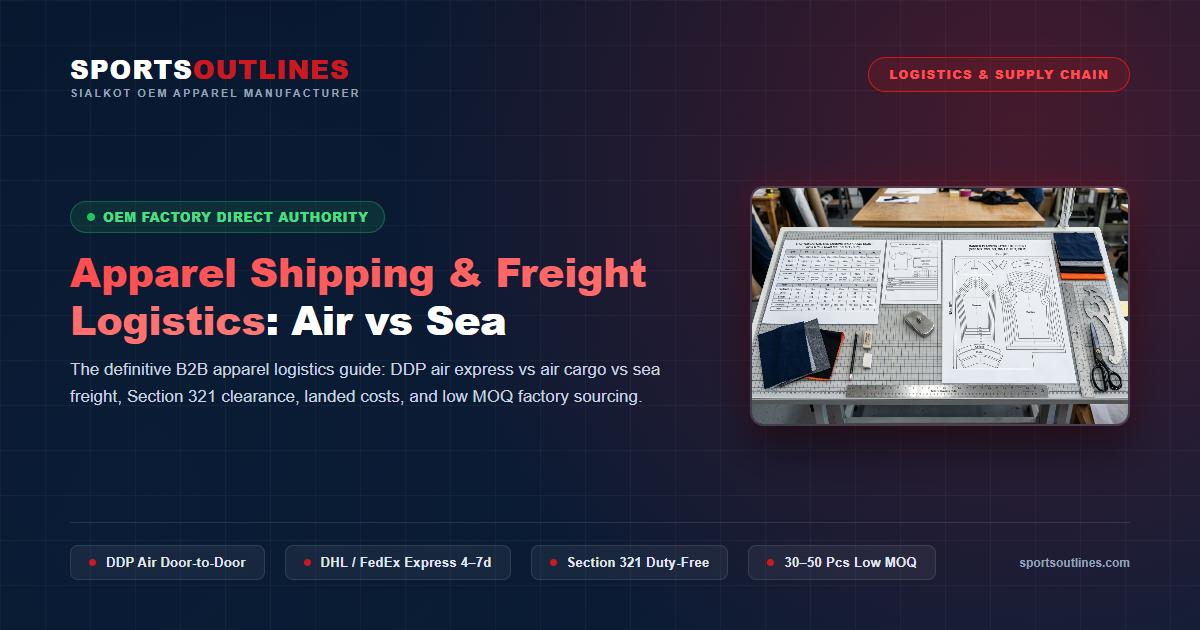Apparel Shipping & Freight Logistics: DDP Air Express vs Air Cargo vs Sea Freight for Custom Sportswear - Sports Outlines Sialkot
