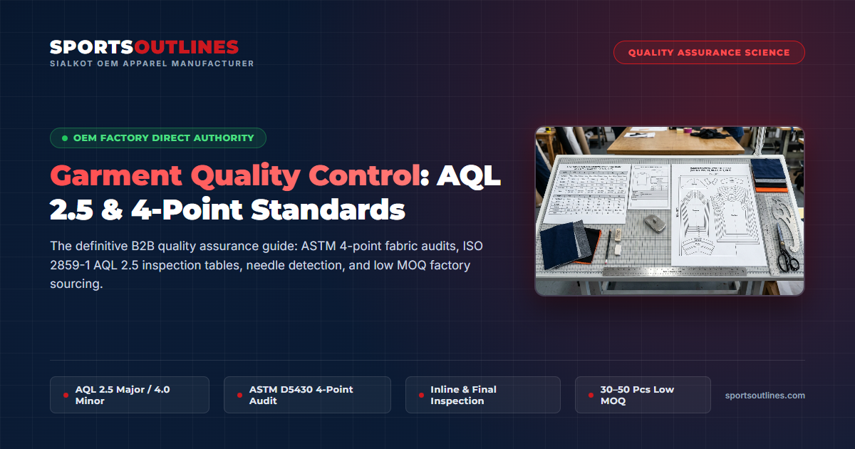 Garment Quality Control: How to Enforce AQL 2.5 Standards & 4-Point Fabric Inspection in Apparel Production - Sports Outlines Sialkot