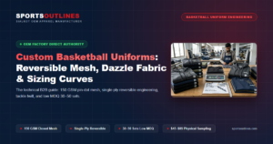 Custom Basketball Uniforms: Reversible Mesh, Dazzle Fabric & Sizing Curves - Sports Outlines Sialkot Manufacturer