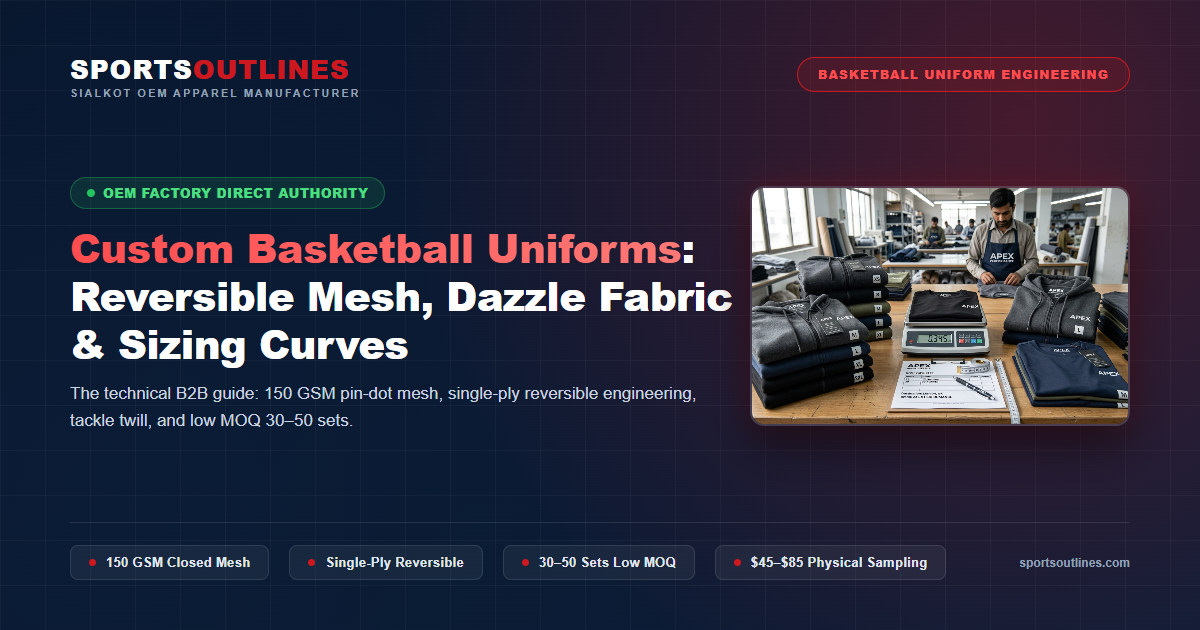 Custom Basketball Uniforms Sialkot Factory Custom Basketball Uniforms Reversible Mesh Dazzle Fabric Sizing Guide