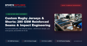 Custom Rugby Jerseys & Shorts: 280 GSM Reinforced Seams & Impact Engineering - Sports Outlines Sialkot Manufacturer