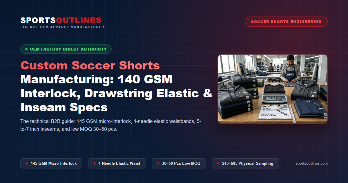Custom Soccer Shorts Sialkot Manufacturer Custom Soccer Shorts Manufacturing Interlock Drawstring Inseam Guide