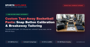 Custom Tear-Away Basketball Pants: Snap Button Calibration & Breakaway Tailoring - Sports Outlines Sialkot Manufacturer