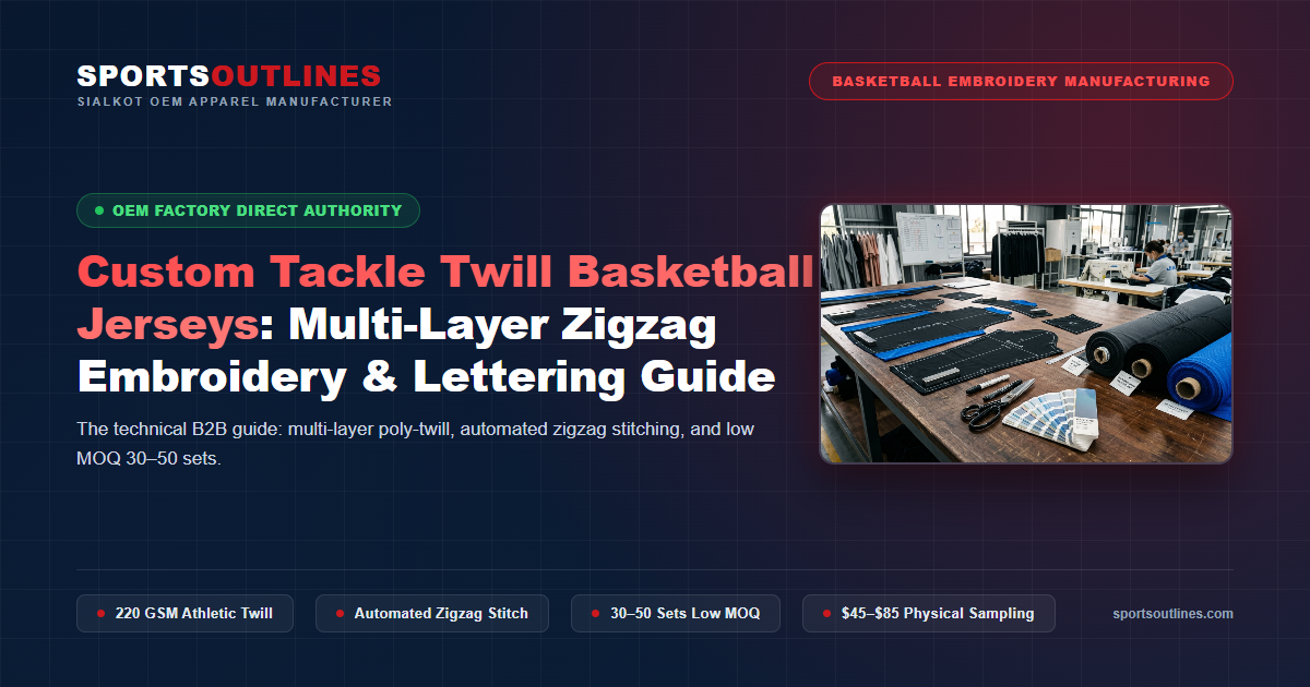 Custom Tackle Twill Basketball Jerseys Sialkot Manufacturer Custom Tackle Twill Basketball Jerseys Embroidery Manufacturing Guide