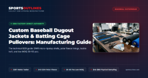 Custom Baseball Dugout Jackets & Batting Cage Pullovers: Manufacturing Guide - Sports Outlines Sialkot Manufacturer