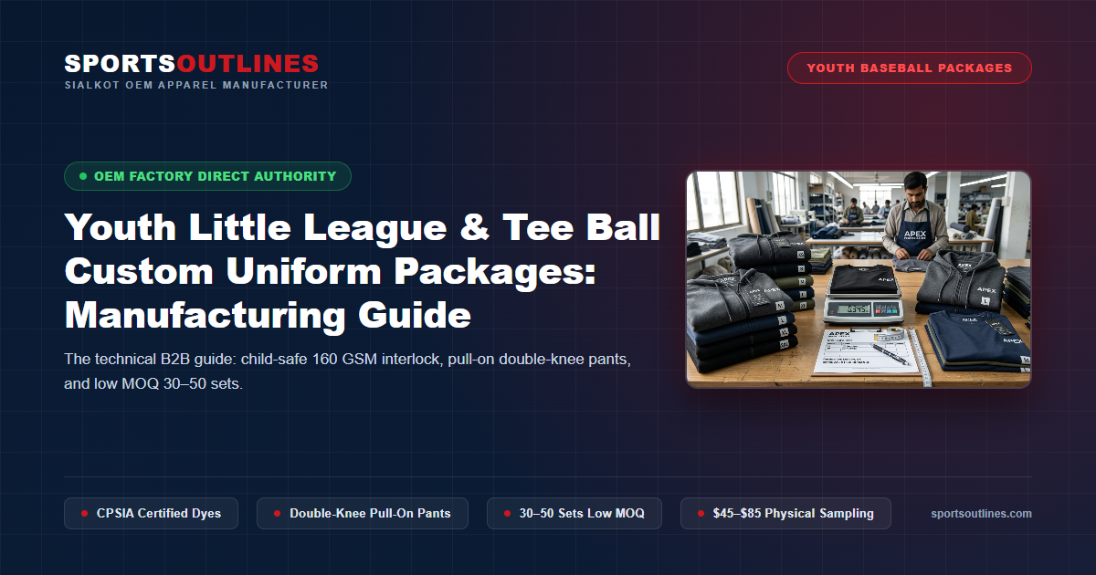 Custom Youth Baseball Uniform Packages Sialkot Factory Custom Youth Little League and Tee Ball Uniform Packages Manufacturing
