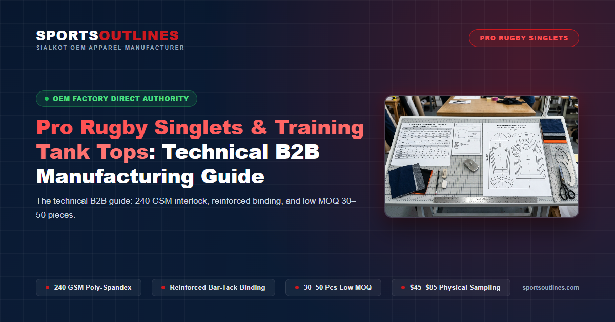Pro Rugby Singlets & Training Tank Tops: Technical B2B Manufacturing Guide - Sports Outlines Sialkot Manufacturer