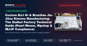 Custom BJJ Gi & Brazilian Jiu-Jitsu Kimono Manufacturing: The Sialkot Factory Technical Guide (Pearl Weave, Ripstop & IBJJF Compliance) - Sports Outlines Sialkot Manufacturer