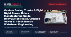 Custom Boxing Trunks & Fight Night Corner Robes Manufacturing Guide: Heavyweight Satin, Crushed Velvet & 4-Inch Elastic Waistband Engineering - Sports Outlines Sialkot Manufacturer