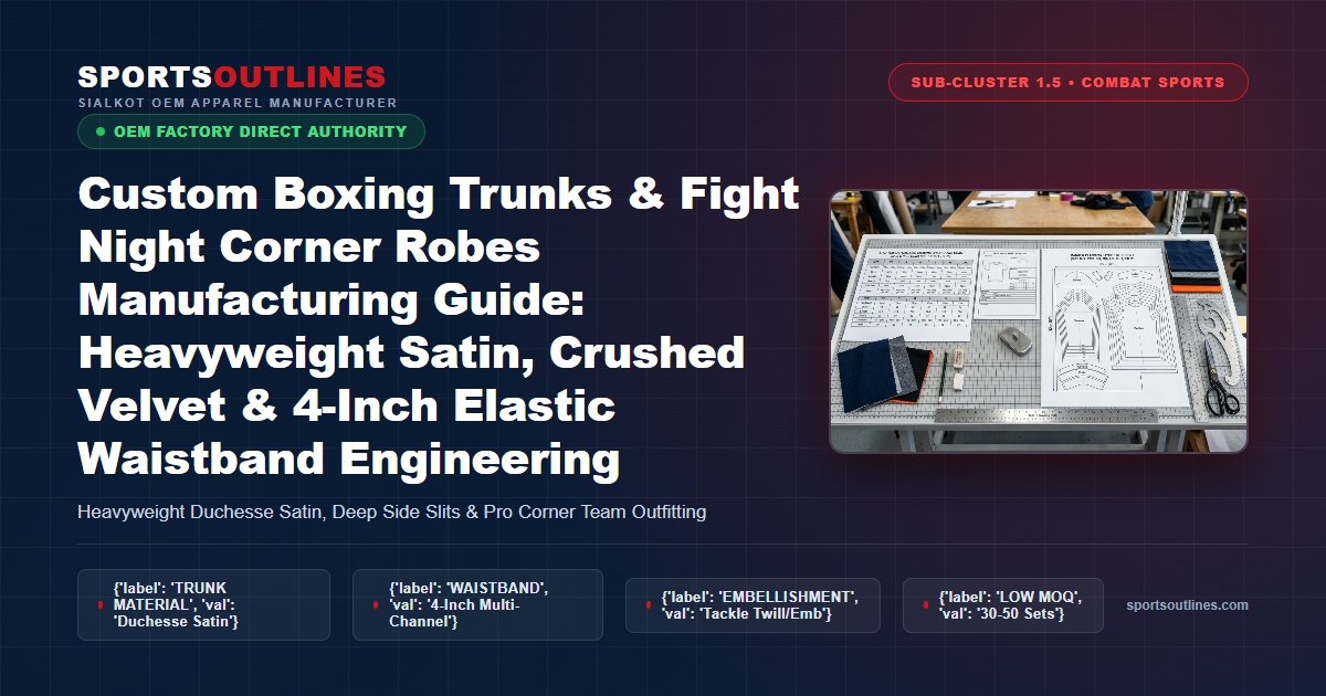 Custom Boxing Trunks Sialkot Factory Direct Custom Boxing Trunks & Fight Night Corner Robes Manufacturing Sialkot