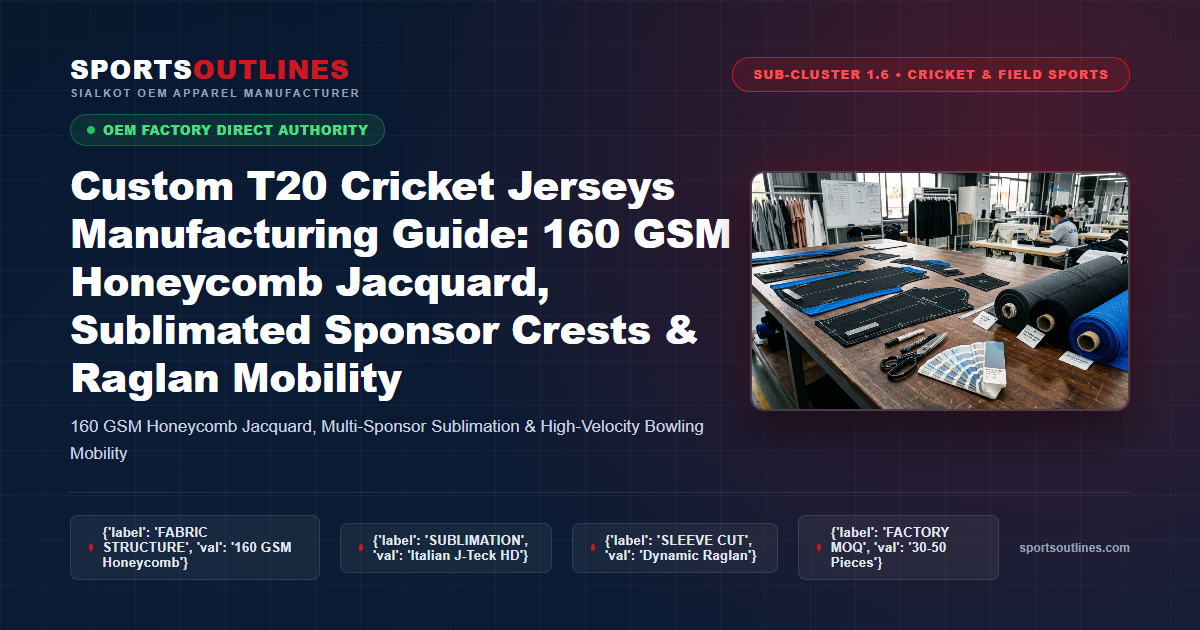 Custom T20 Cricket Jerseys Factory Direct Custom T20 Cricket Jerseys Manufacturing Sialkot Factory