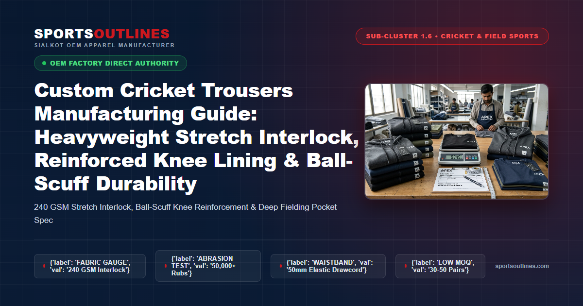 Custom Cricket Trousers Factory Direct Custom Cricket Trousers Manufacturing Sialkot Factory