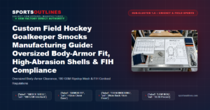 Custom Field Hockey Goalkeeper Smocks Manufacturing Guide: Oversized Body-Armor Fit, High-Abrasion Shells & FIH Compliance - Sports Outlines Sialkot Manufacturer