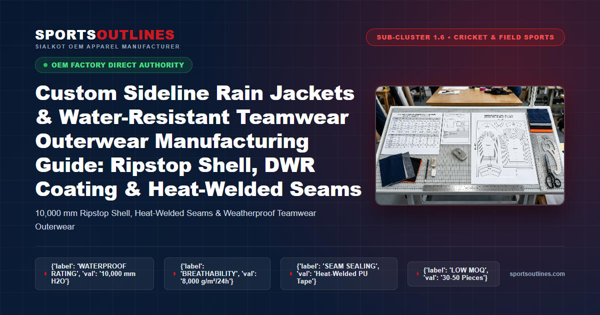 Custom Sideline Rain Jackets Factory Direct Custom Sideline Rain Jackets Manufacturing Sialkot Factory