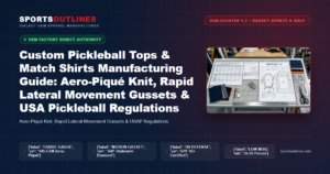 Custom Pickleball Tops & Match Shirts Manufacturing Guide: Aero-Piqué Knit, Rapid Lateral Movement Gussets & USA Pickleball Regulations - Sports Outlines Sialkot Manufacturer