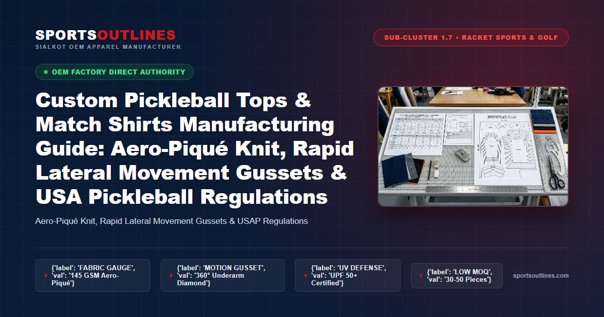 Custom Pickleball Match Shirts Factory Direct Custom Pickleball Tops Manufacturing Sialkot Factory