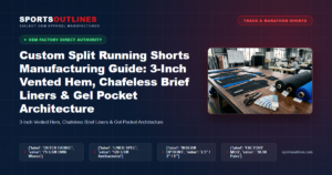 Custom Split Running Shorts Manufacturing Guide: 3-Inch Vented Hem, Chafeless Brief Liners & Gel Pocket Architecture - Sports Outlines Sialkot Manufacturer