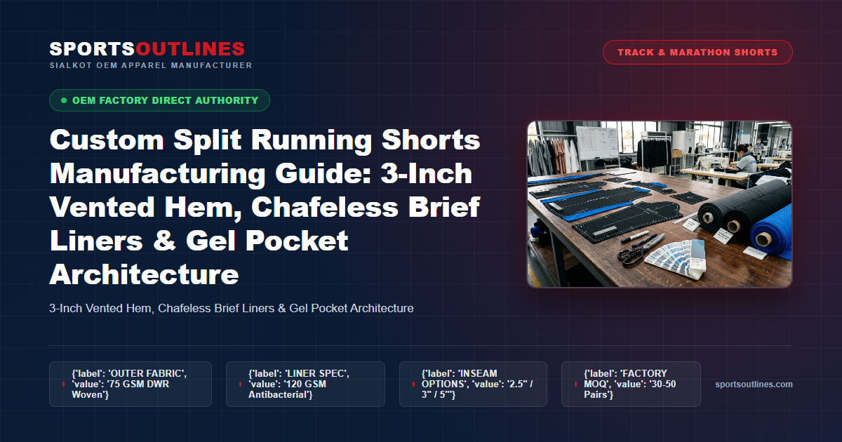 Custom Split Shorts Factory Direct Custom Split Running Shorts Manufacturing Sialkot Factory
