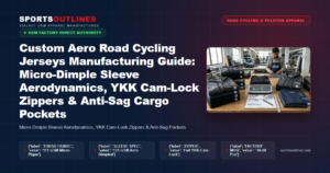 Custom Aero Road Cycling Jerseys Manufacturing Guide: Micro-Dimple Sleeve Aerodynamics, YKK Cam-Lock Zippers & Anti-Sag Cargo Pockets - Sports Outlines Sialkot Manufacturer